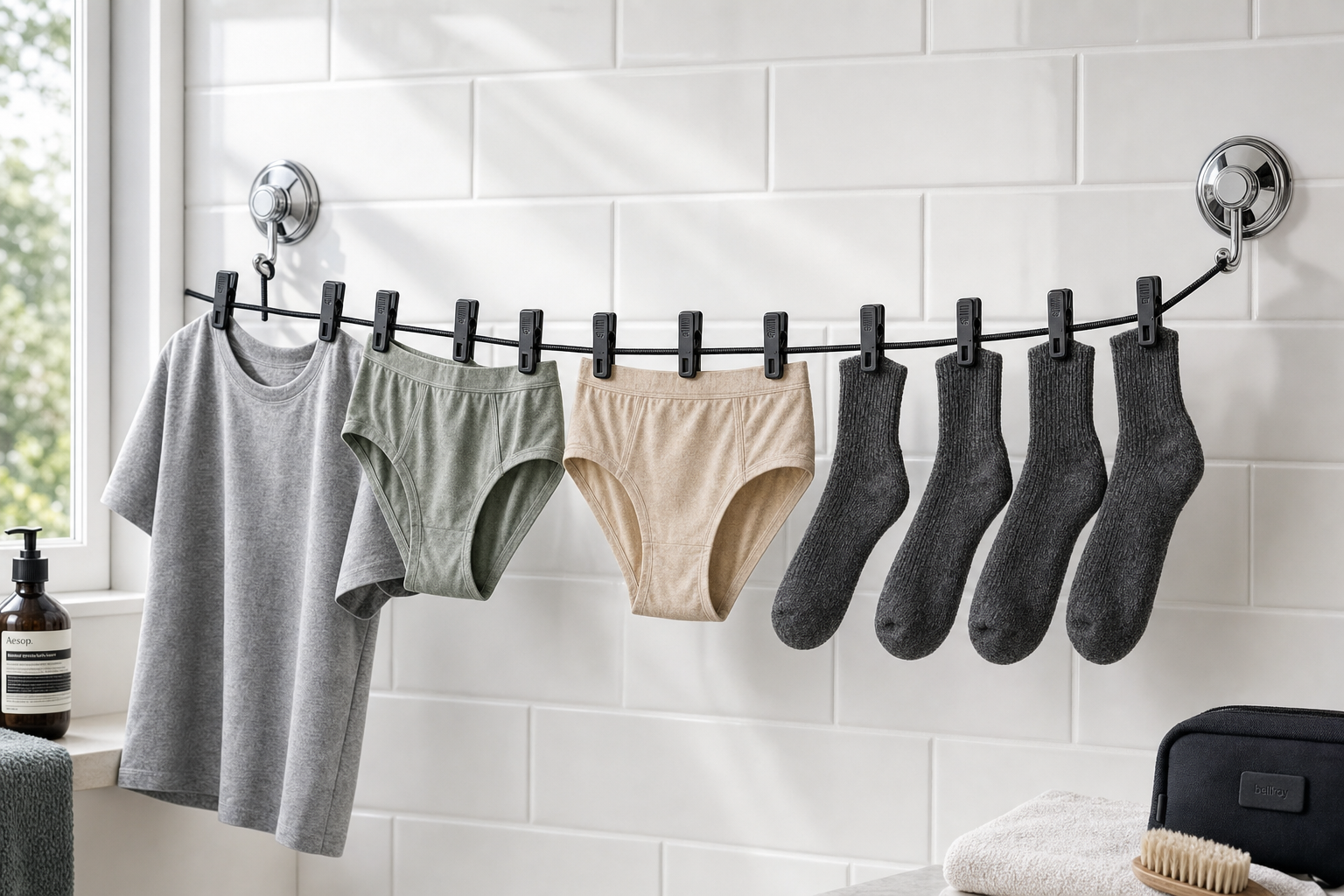 Travel Wash Kit™ — Bag + Clothesline + Cubes